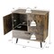 Mid Century Storage Cabinet with 2 Doors and 1 Pull-out Drawer-Rustic Brown
